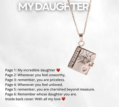 Titanium Steel Love Letter Necklace with Openable Pendant