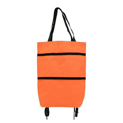 Small cart for household use with foldable and backpackable design