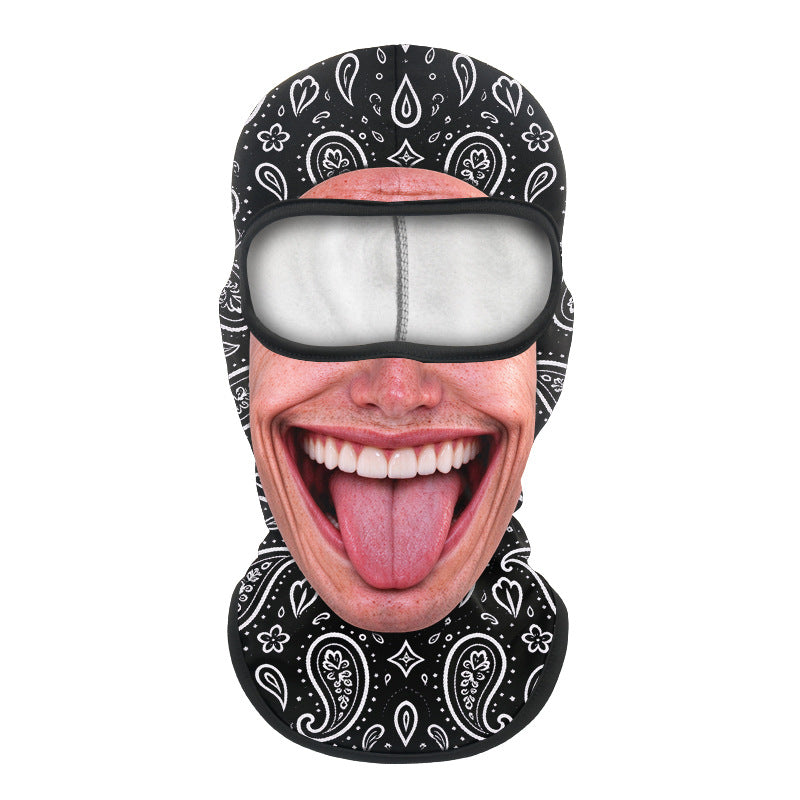 Printed neck scarf for mountain climbing sport headgear