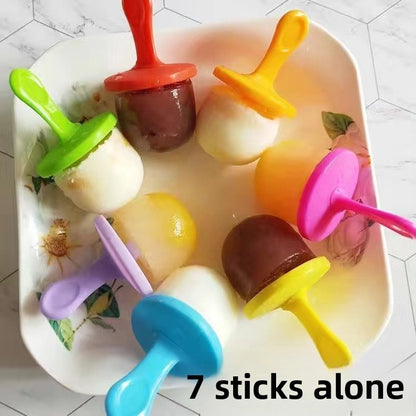Silicone Popsicle Mold 7-Cavity Household Ice Tray