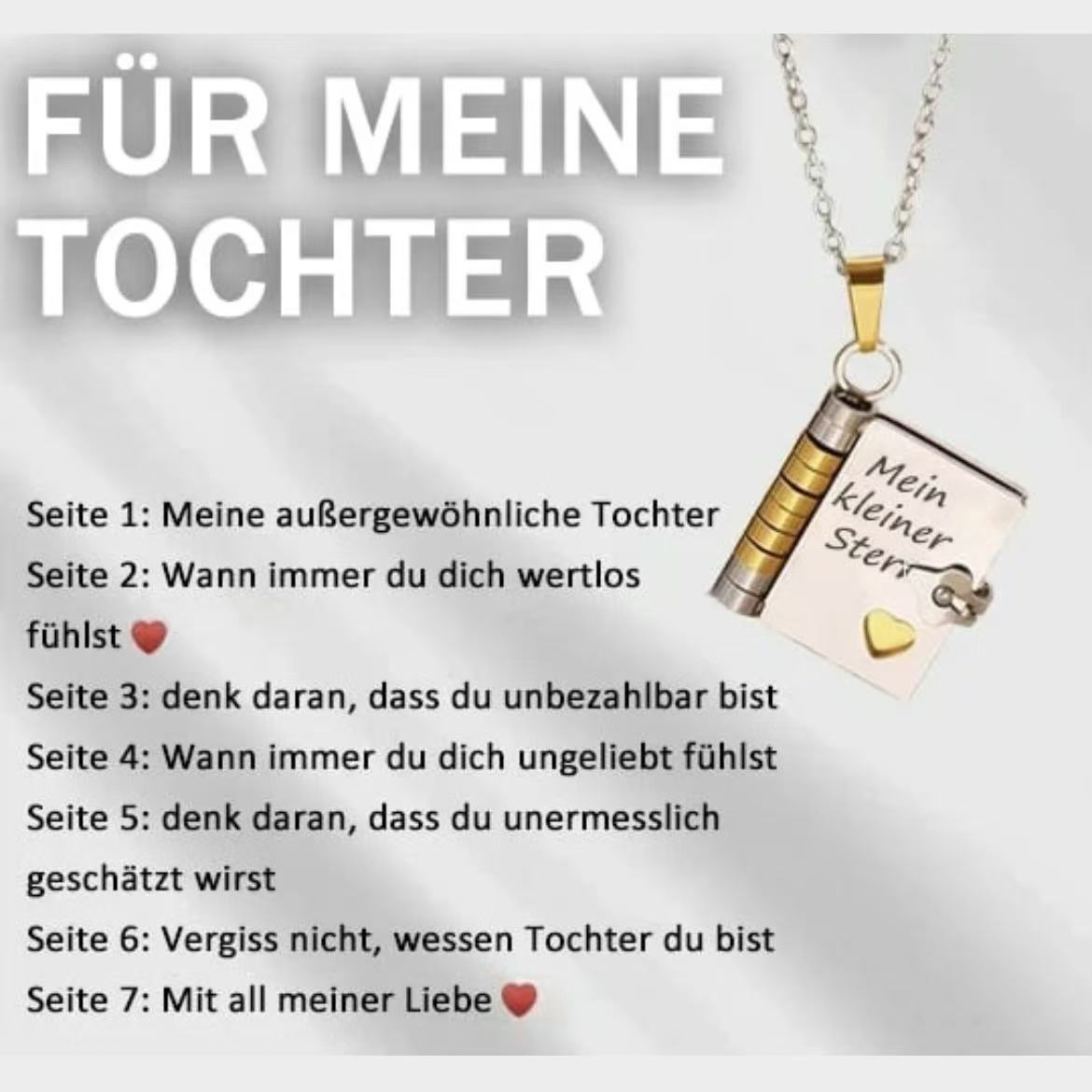 Titanium Steel Love Letter Necklace with Openable Pendant