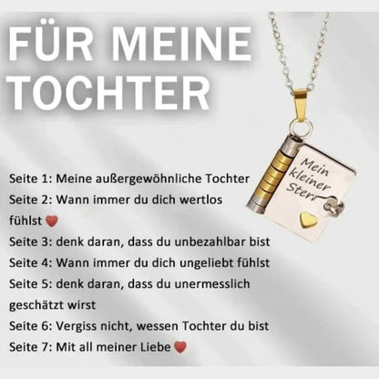 Titanium Steel Love Letter Necklace with Openable Pendant