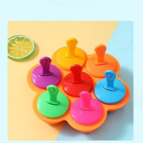 Silicone Popsicle Mold 7-Cavity Household Ice Tray