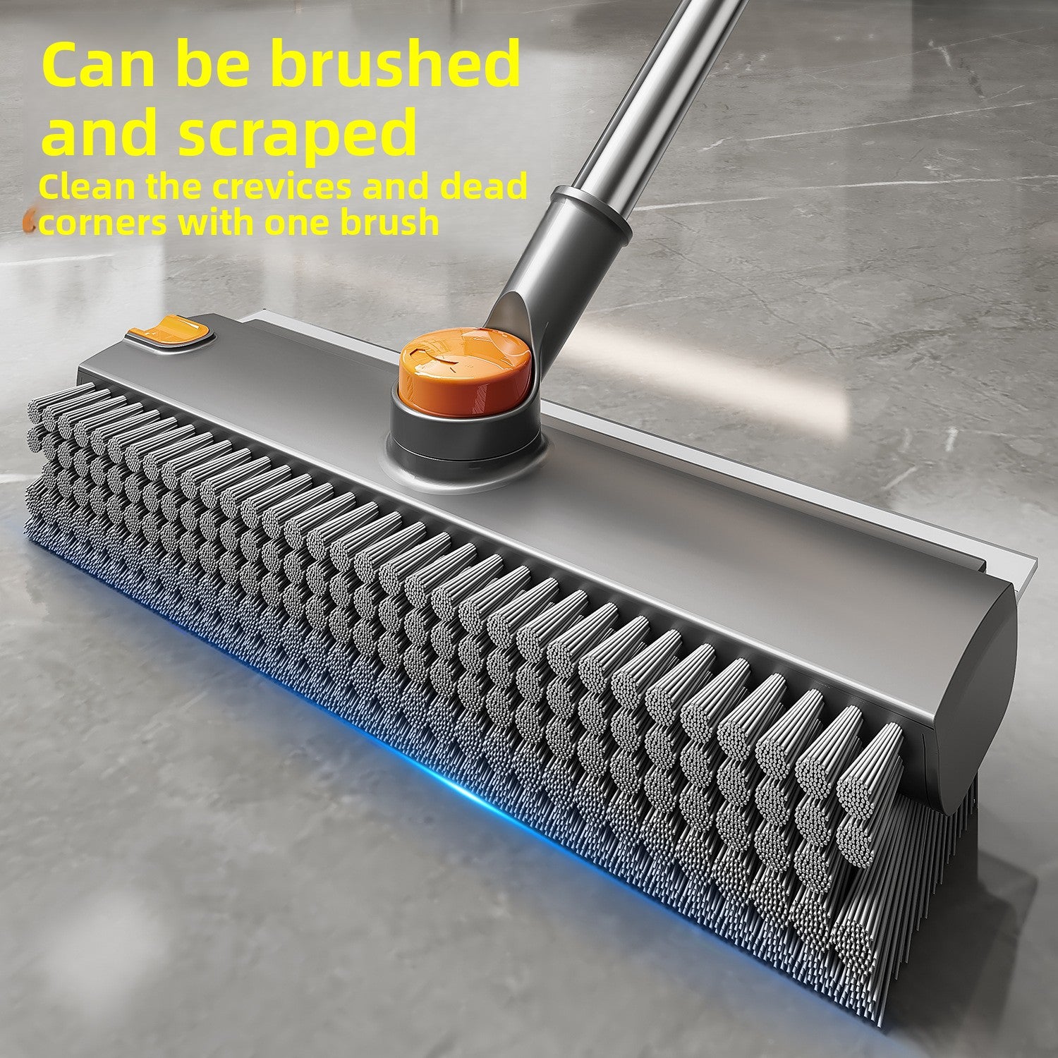 Toilet floor scrubber