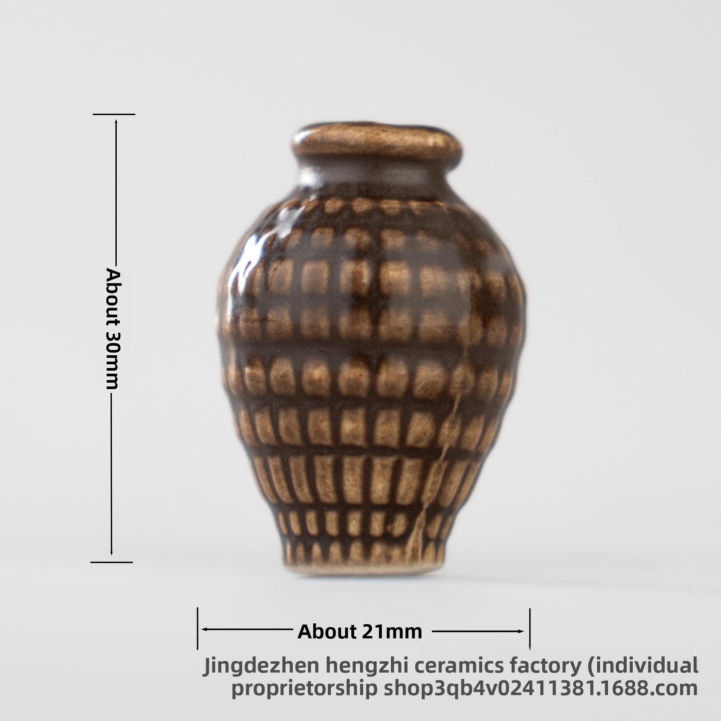Mini Ceramic Vase Refrigerator Magnetic Decoration