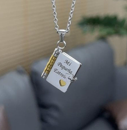 Titanium Steel Love Letter Necklace with Openable Pendant