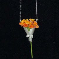 Floral Geometric Copper Necklace