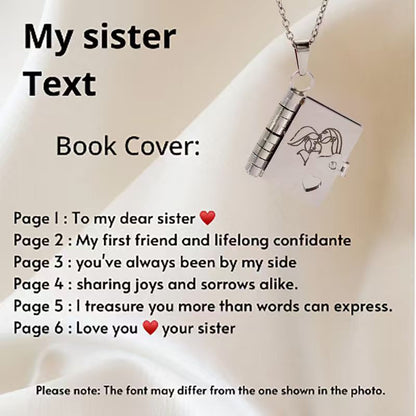 Titanium Steel Love Letter Necklace with Openable Pendant