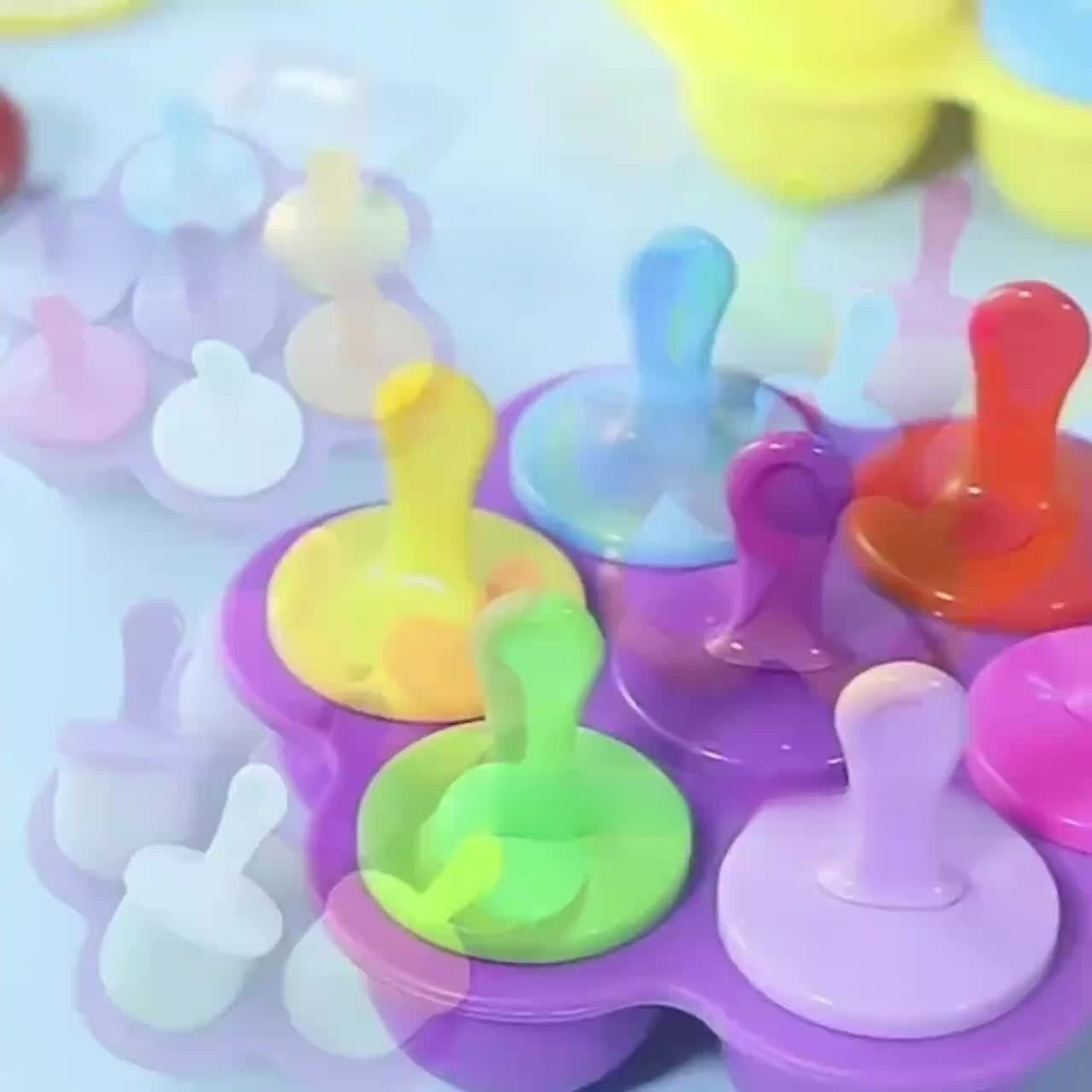 Silicone Popsicle Mold 7-Cavity Household Ice Tray