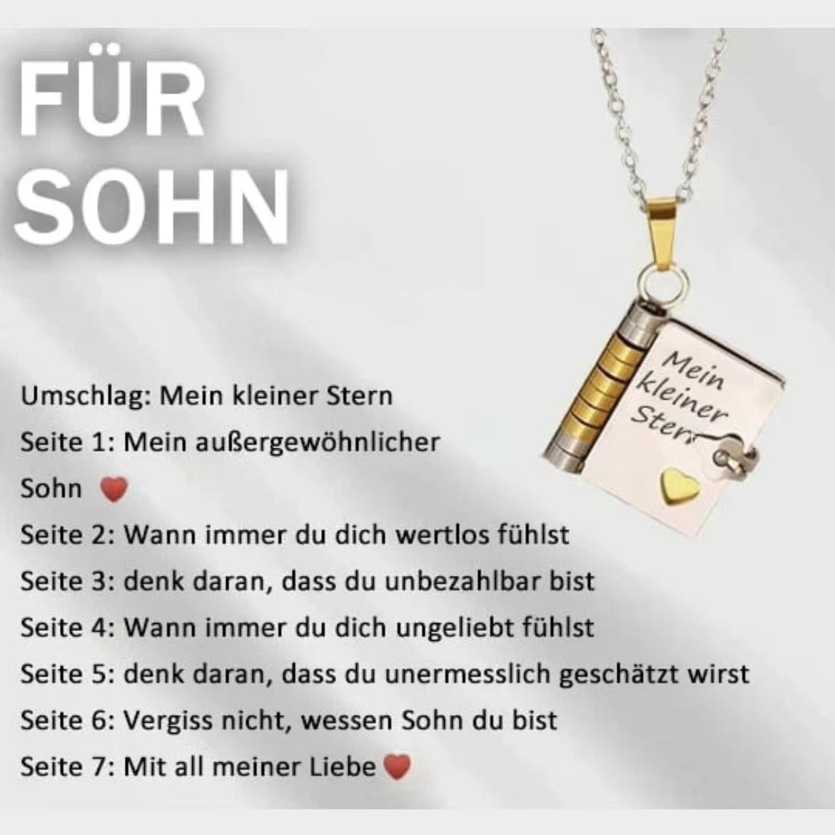 Titanium Steel Love Letter Necklace with Openable Pendant