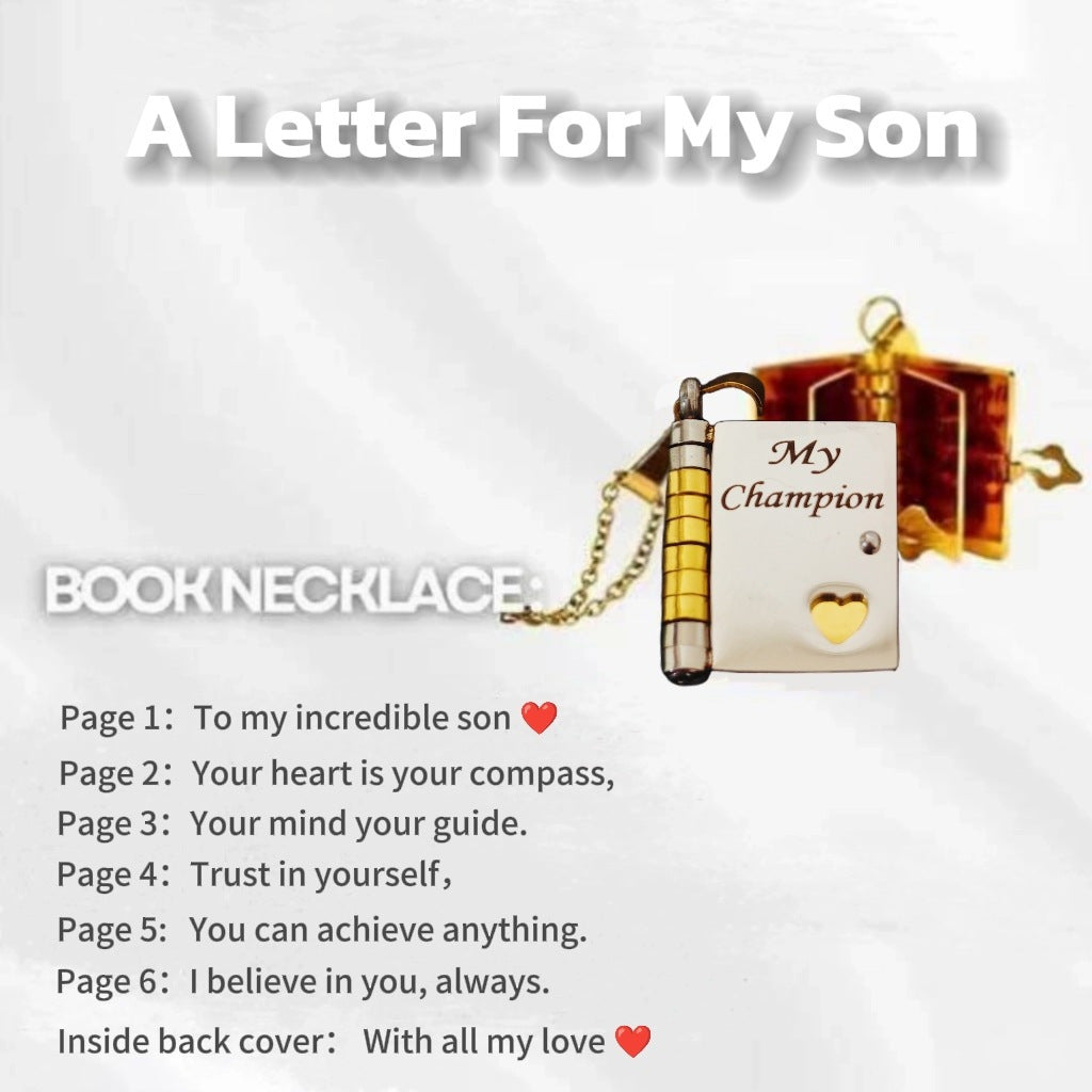 Titanium Steel Love Letter Necklace with Openable Pendant