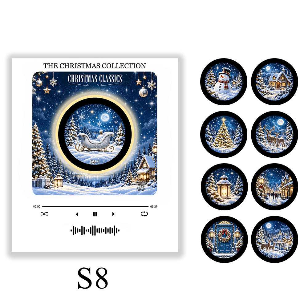 Screw-Free Mold Type Rotating Light-Up Nfc New Christmas Music Box