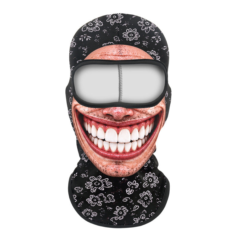 Printed neck scarf for mountain climbing sport headgear