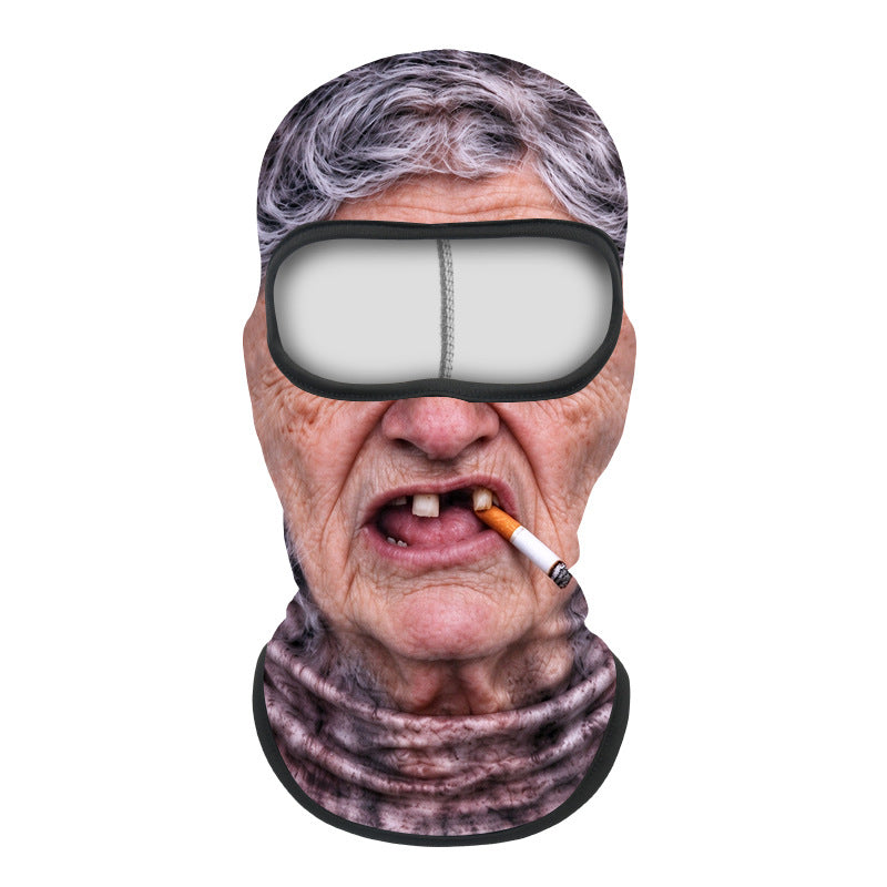Printed neck scarf for mountain climbing sport headgear