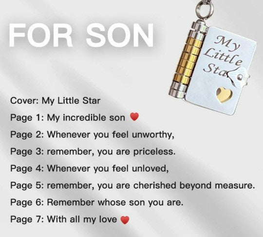 Titanium Steel Love Letter Necklace with Openable Pendant