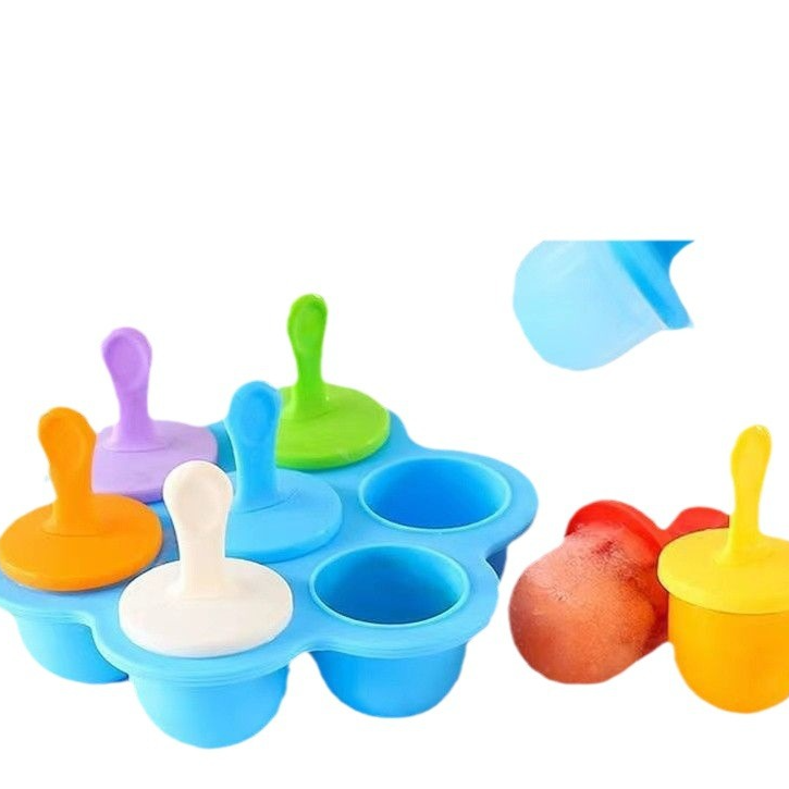 Silicone Popsicle Mold 7-Cavity Household Ice Tray
