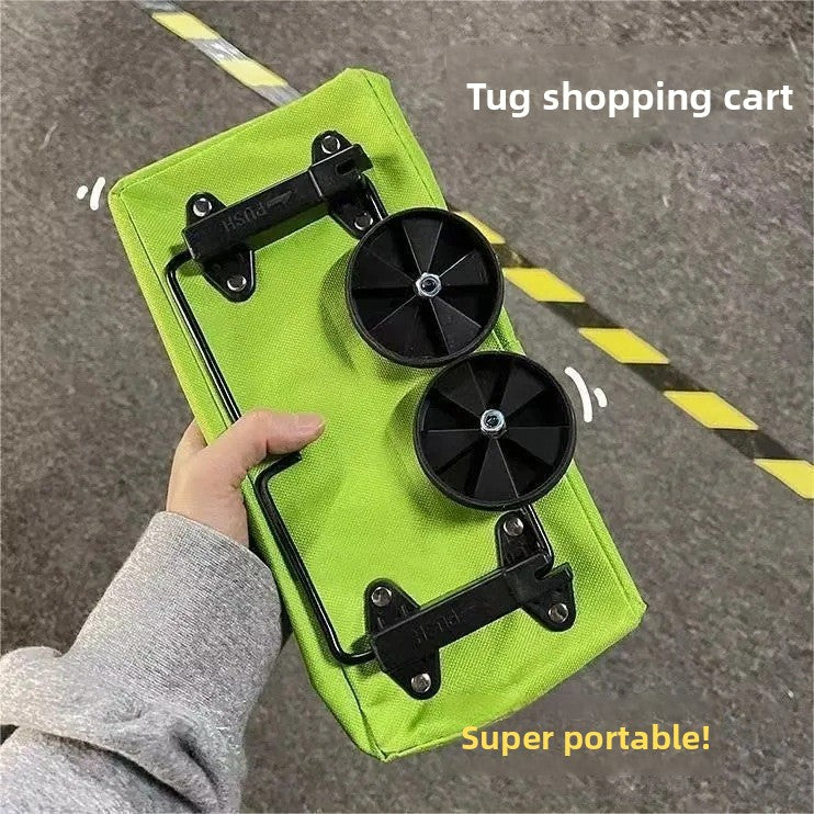 Small cart for household use with foldable and backpackable design