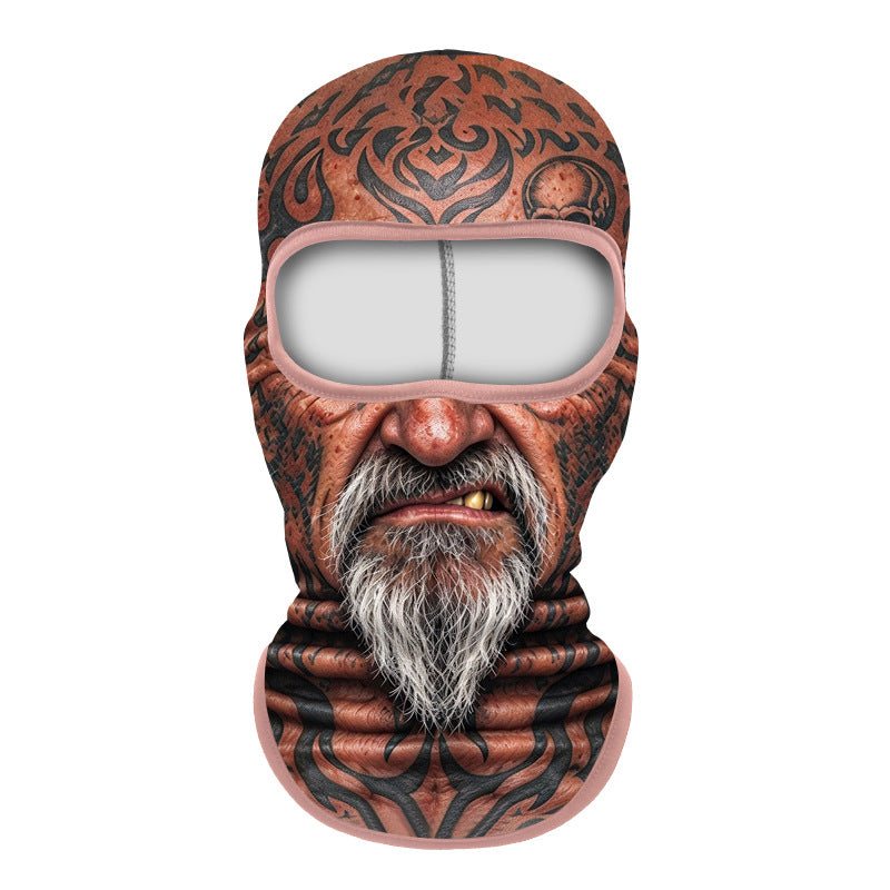 Printed neck scarf for mountain climbing sport headgear