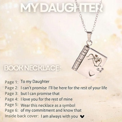 Titanium Steel Love Letter Necklace with Openable Pendant