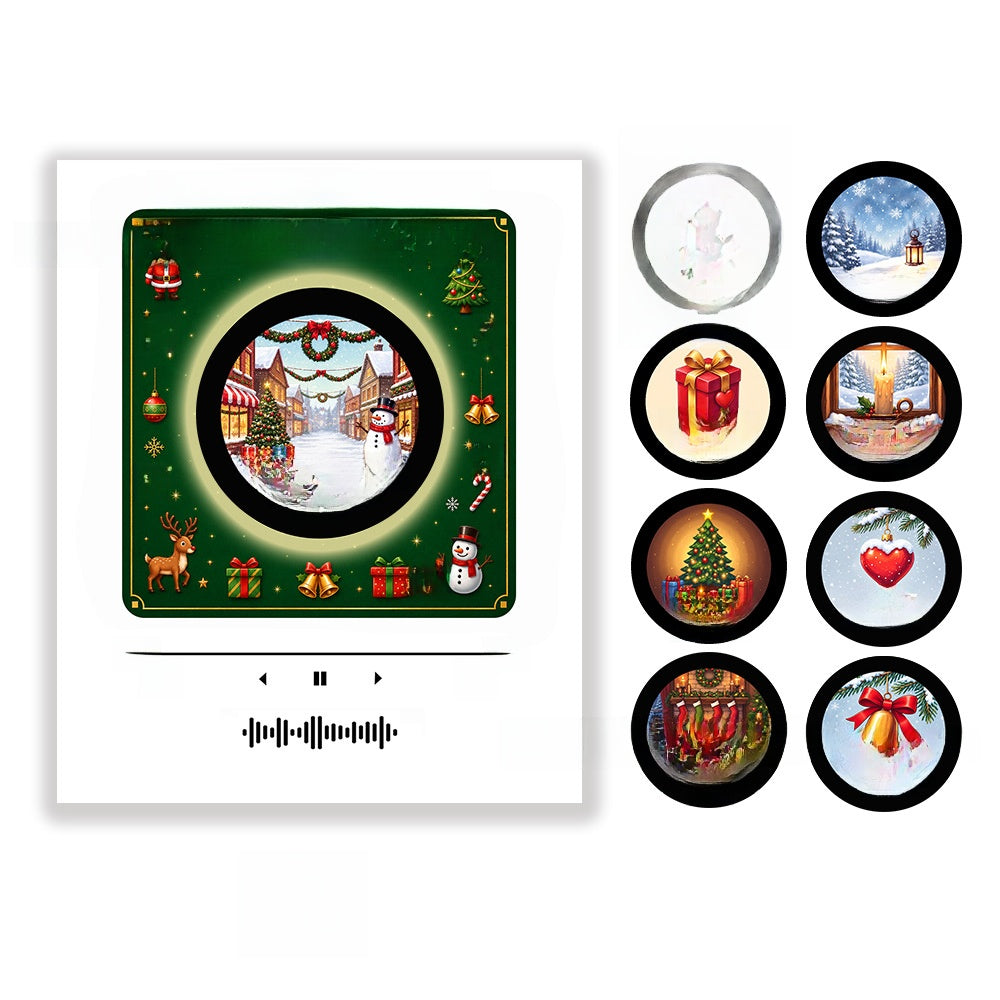 Screw-Free Mold Type Rotating Light-Up Nfc New Christmas Music Box