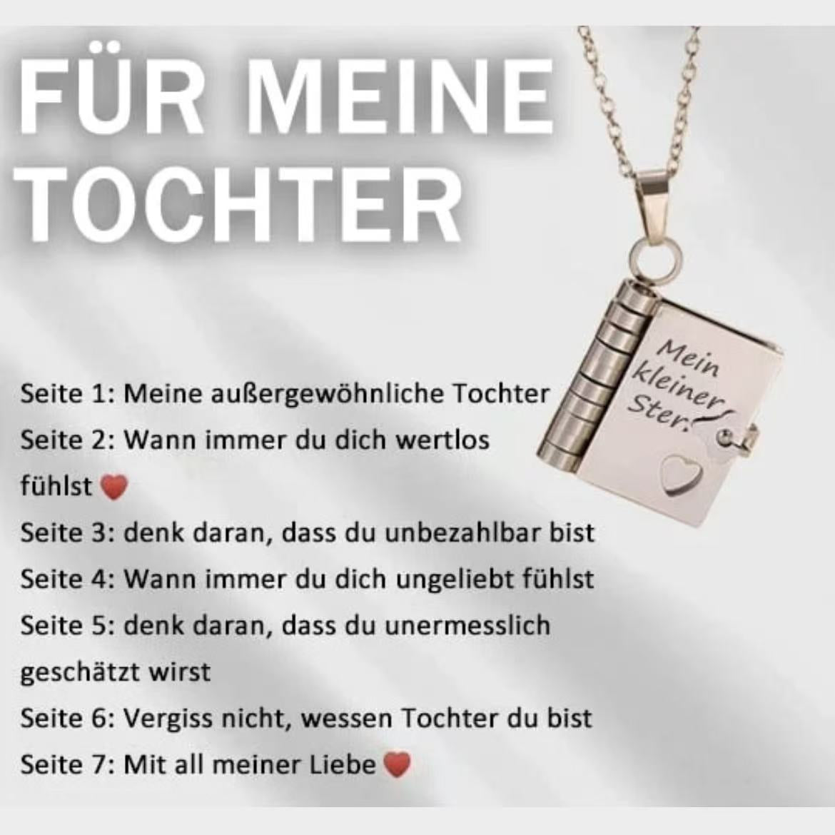 Titanium Steel Love Letter Necklace with Openable Pendant