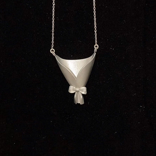 Floral Geometric Copper Necklace