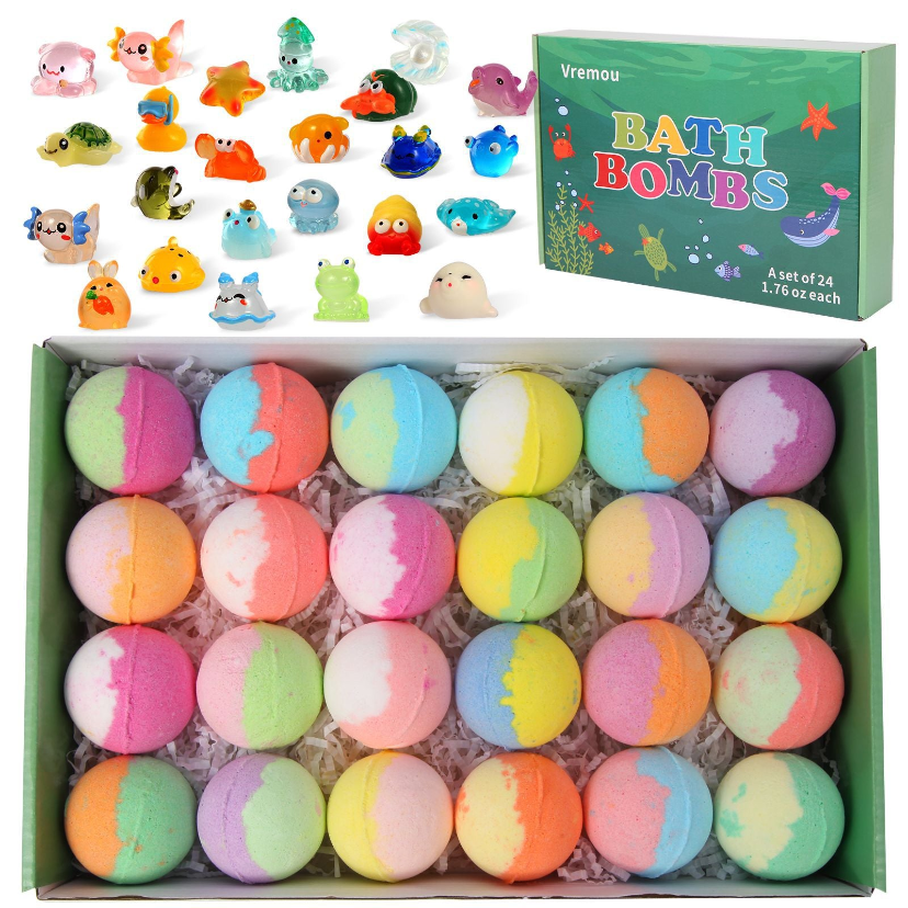 Bath Bombs for Kids with Toys Inside