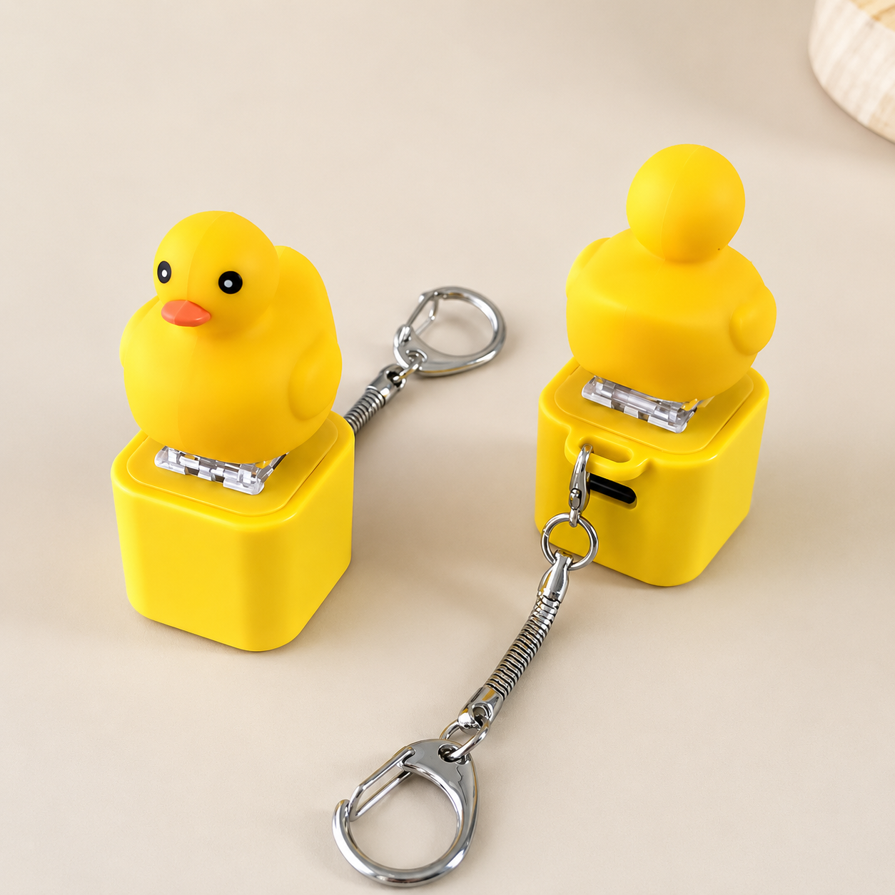 Animal Sound and Light Squeeze Keychain Toy