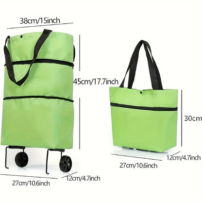 Small cart for household use with foldable and backpackable design