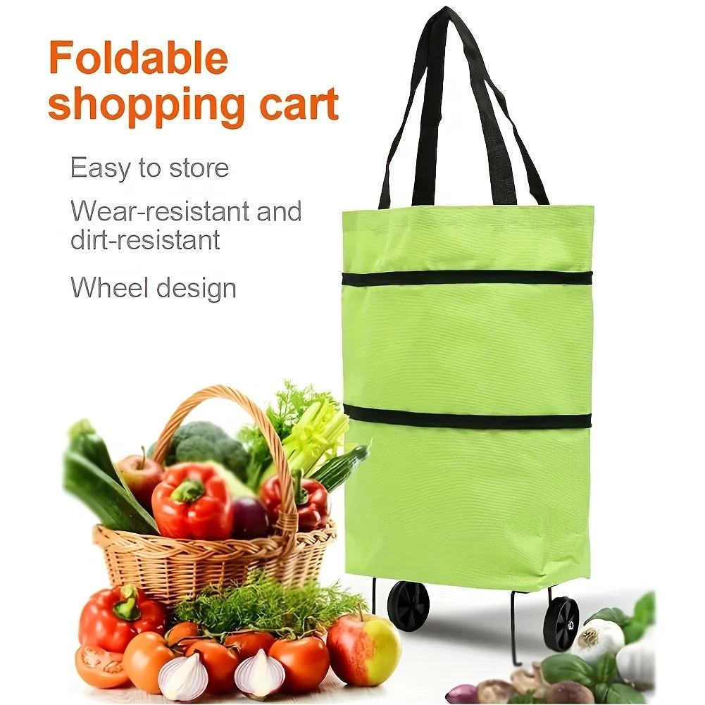 Small cart for household use with foldable and backpackable design
