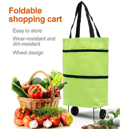 Small cart for household use with foldable and backpackable design