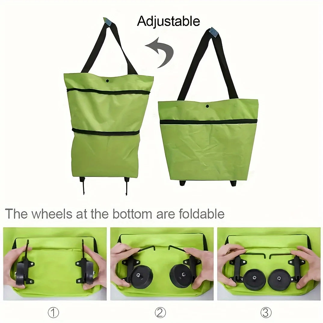 Small cart for household use with foldable and backpackable design