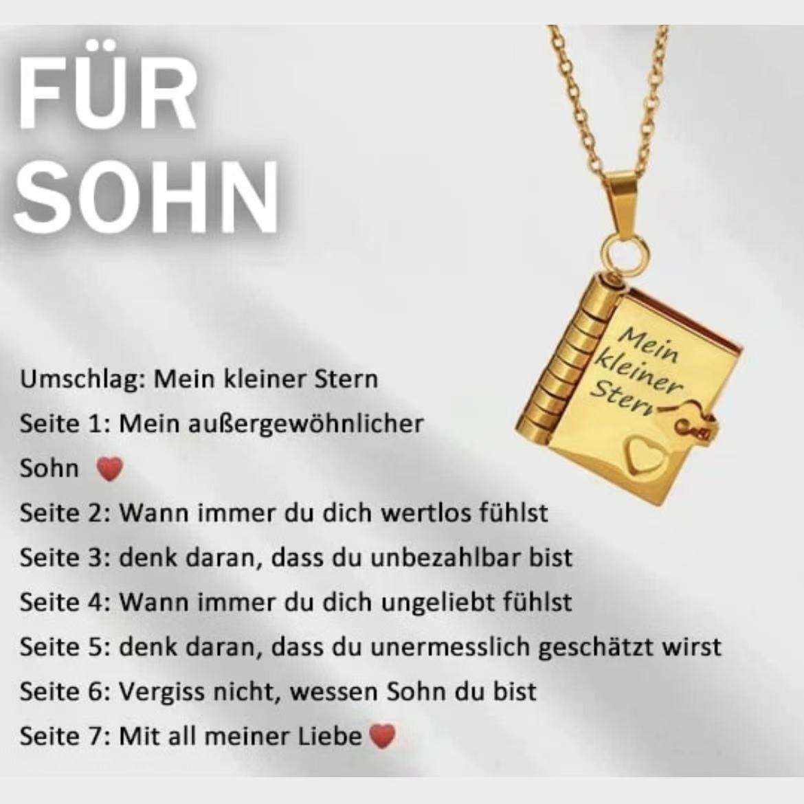 Titanium Steel Love Letter Necklace with Openable Pendant