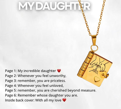 Titanium Steel Love Letter Necklace with Openable Pendant