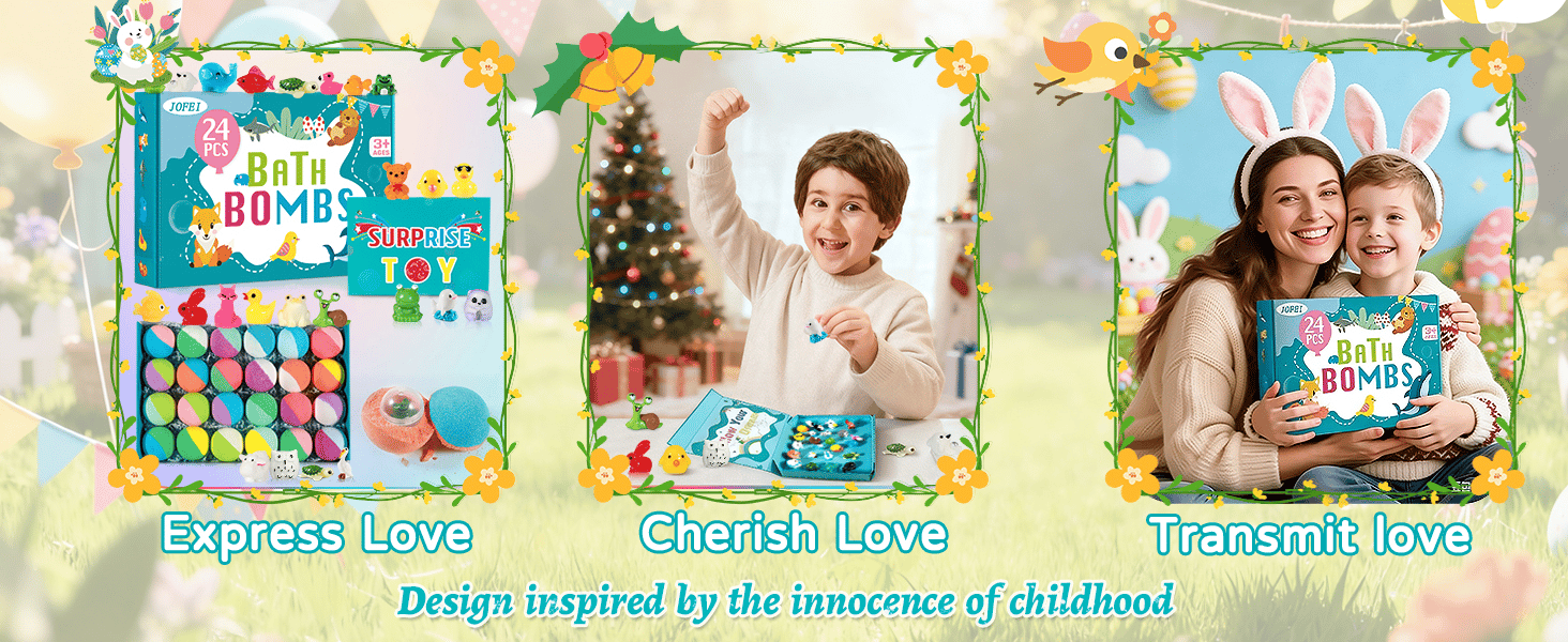 Bath Bombs for Kids with Toys Inside