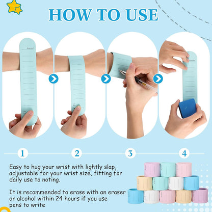 Reusable Erasable Silicone Memo Wristband