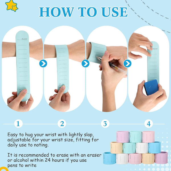 Reusable Erasable Silicone Memo Wristband