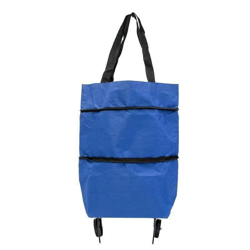 Small cart for household use with foldable and backpackable design