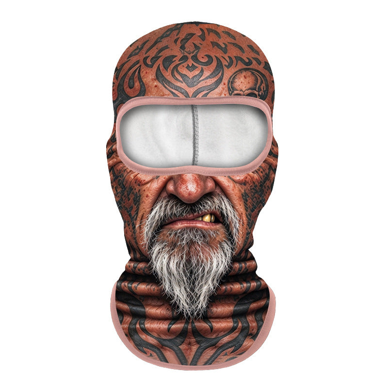 Printed neck scarf for mountain climbing sport headgear