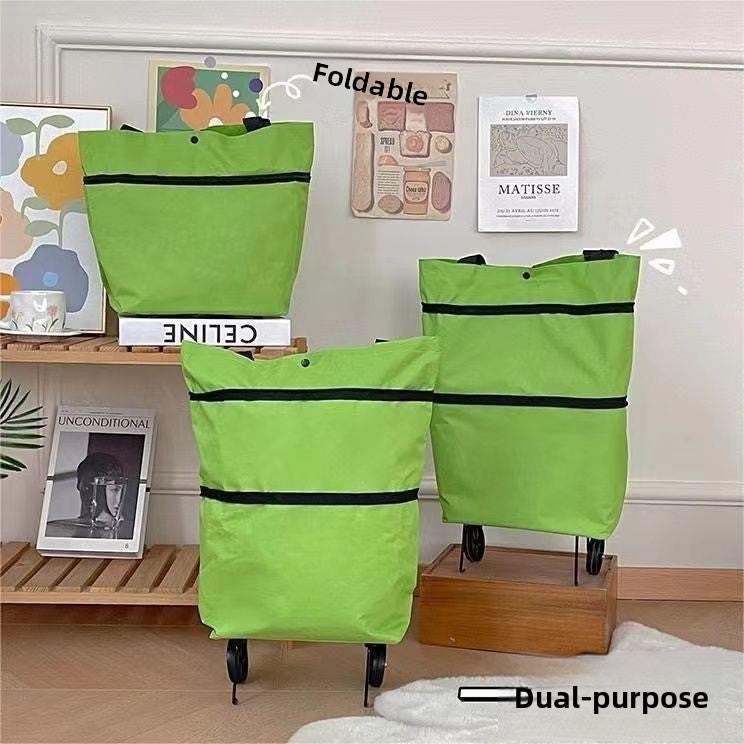 Small cart for household use with foldable and backpackable design