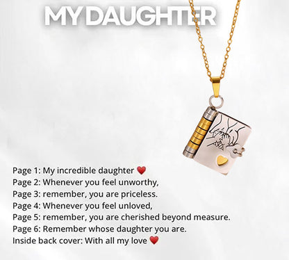 Titanium Steel Love Letter Necklace with Openable Pendant