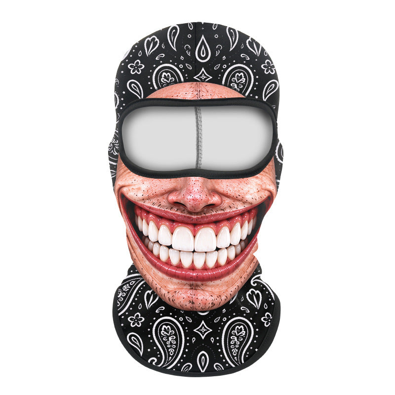 Printed neck scarf for mountain climbing sport headgear