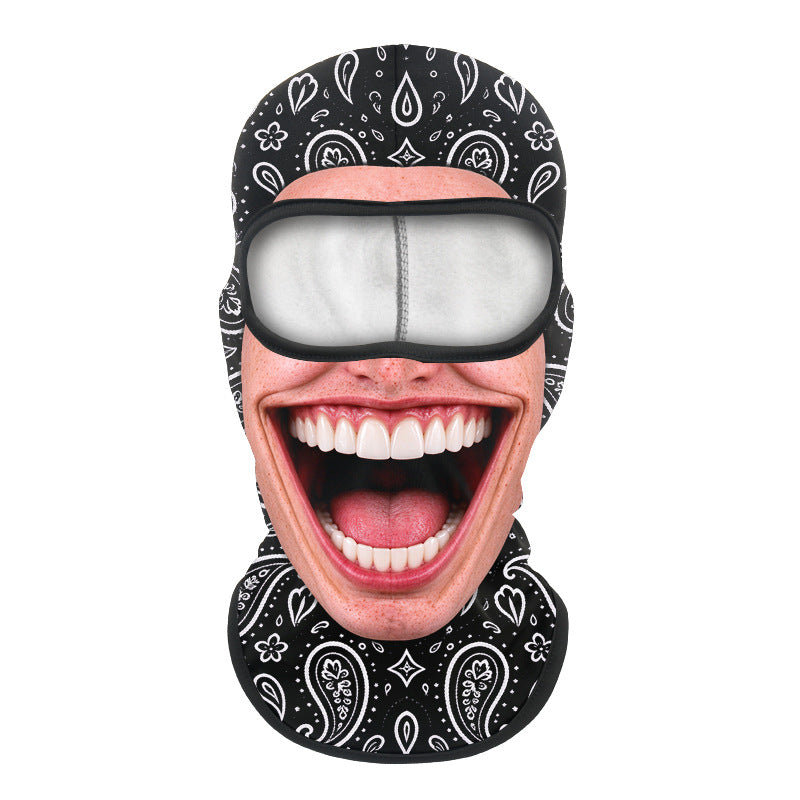 Printed neck scarf for mountain climbing sport headgear