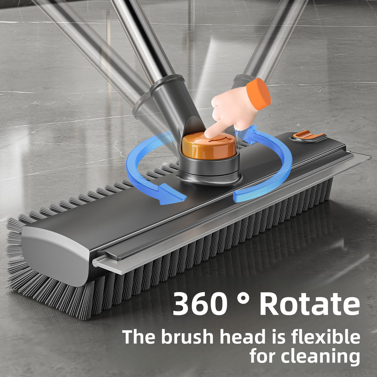Toilet floor scrubber