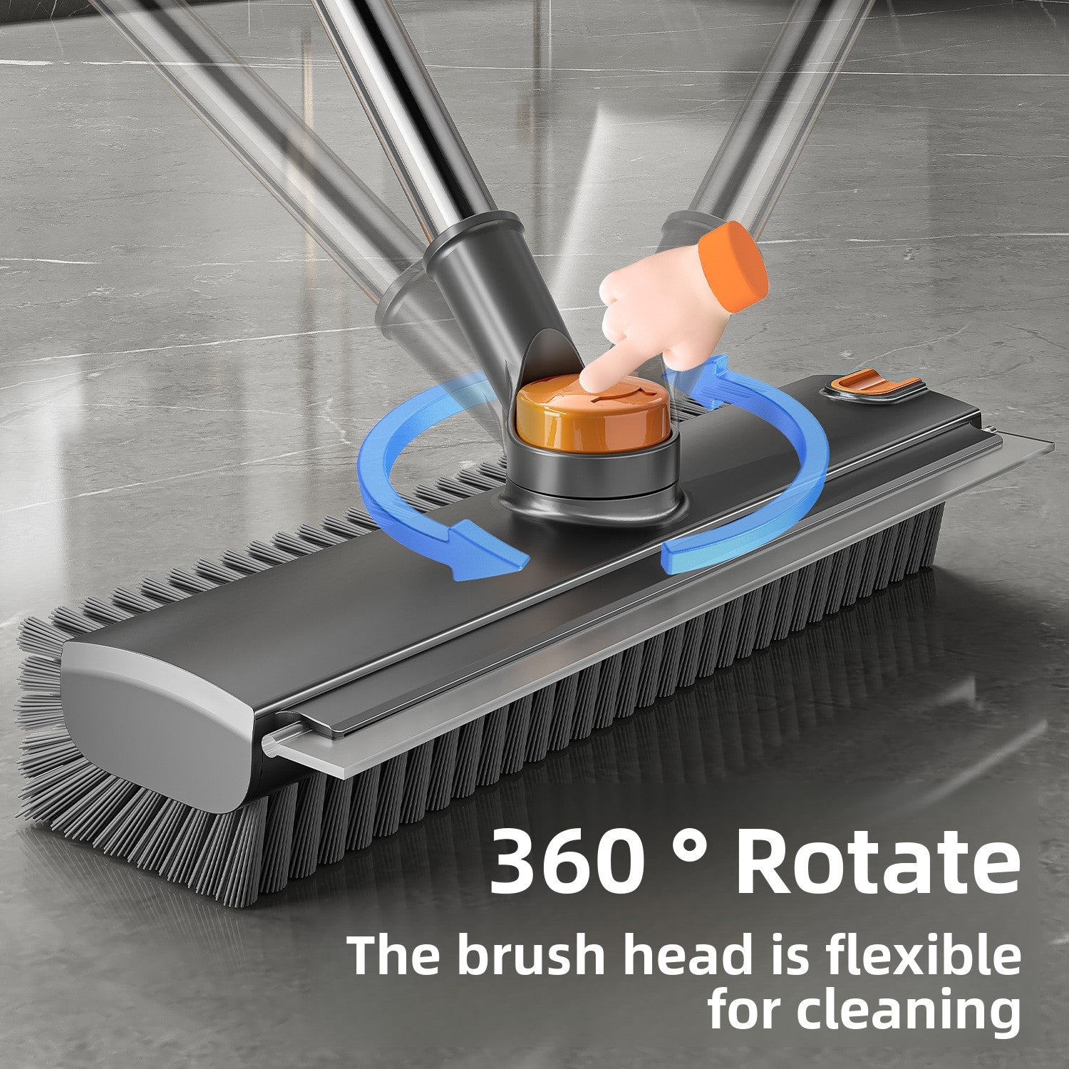 Toilet floor scrubber