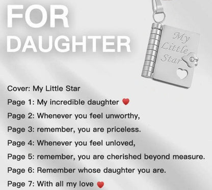 Titanium Steel Love Letter Necklace with Openable Pendant