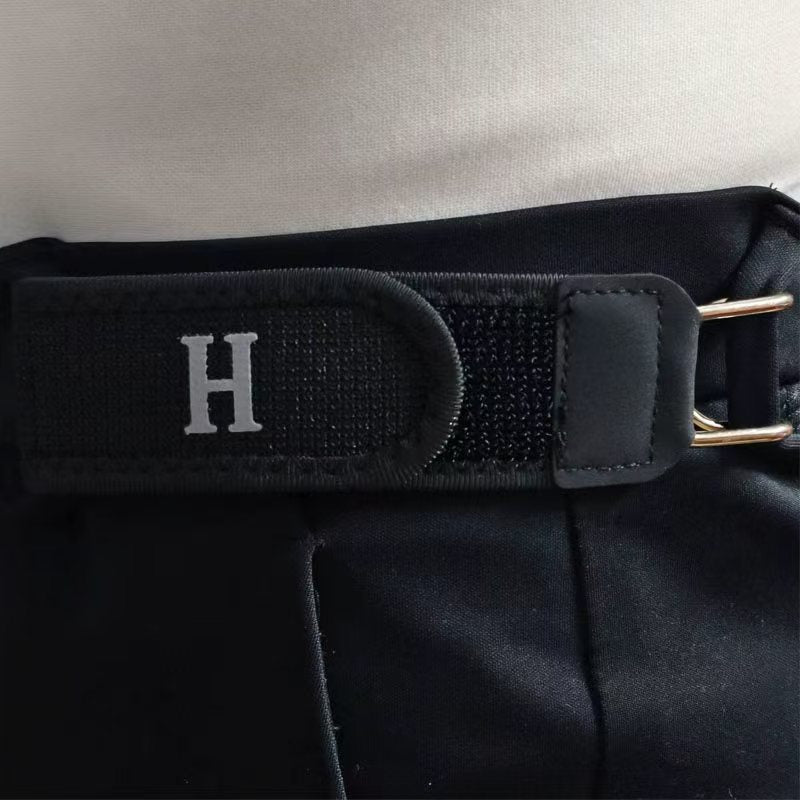 Adjustable Elastic Waist Belt with Metal Buckle