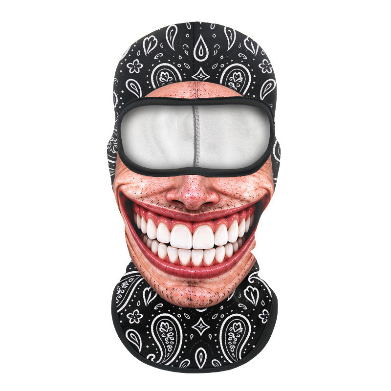 Printed neck scarf for mountain climbing sport headgear