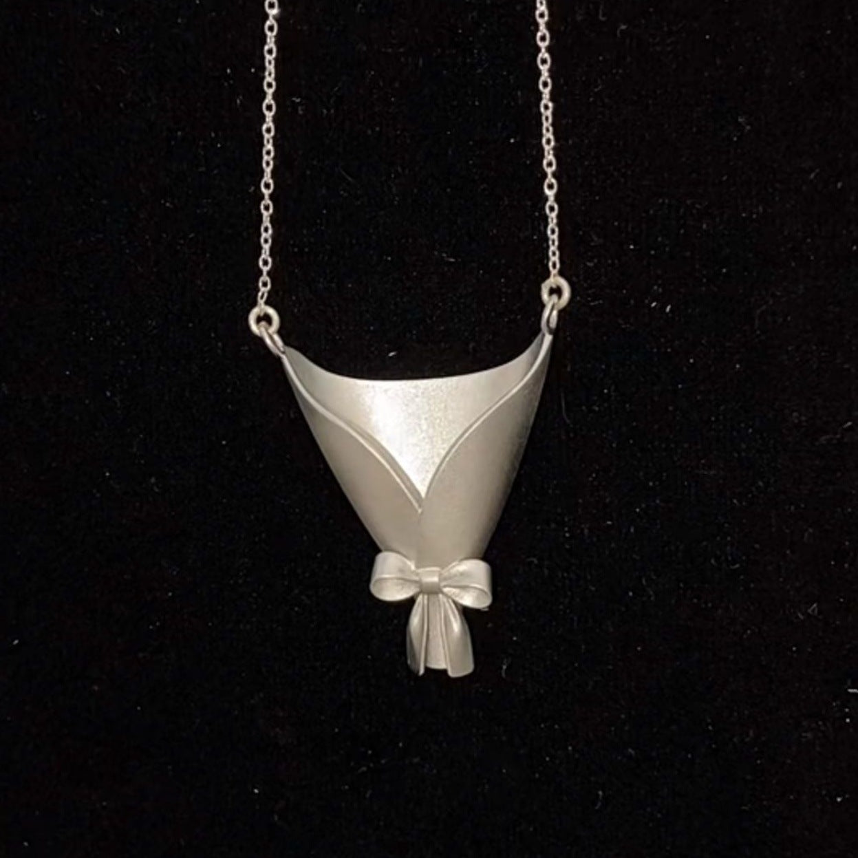 Floral Geometric Copper Necklace